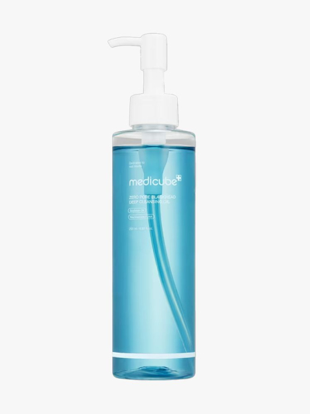 Medicube Zero Pore Blackhead Deep Cleansing Oil in branded component on a light gray background