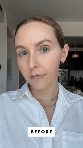 Kinonen before applying the Benefit Cosmetics Precisely My Brow Detailer